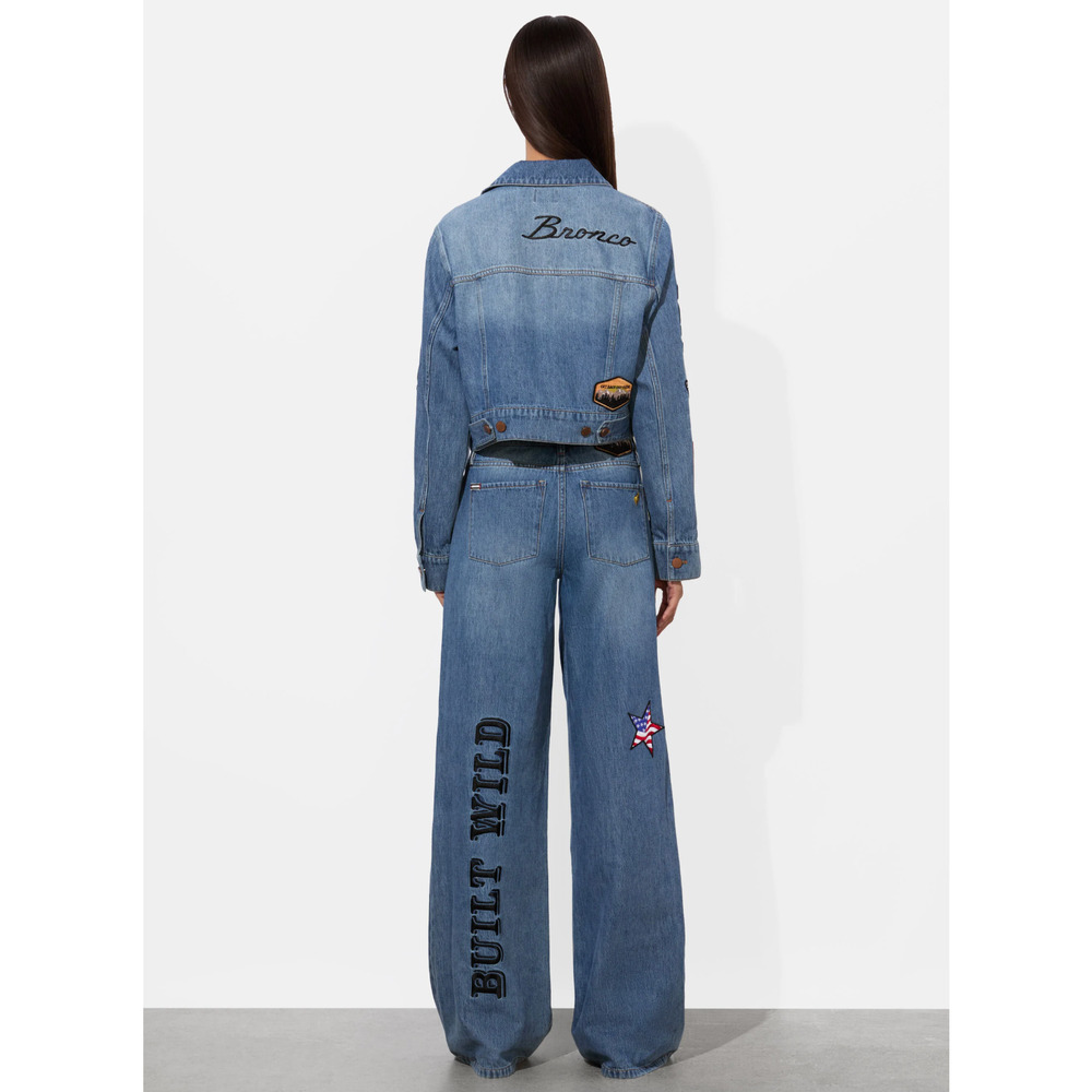 Alice + Olivia X BRONCO JEFF DENIM JACKET XL - Picture 3 of 14